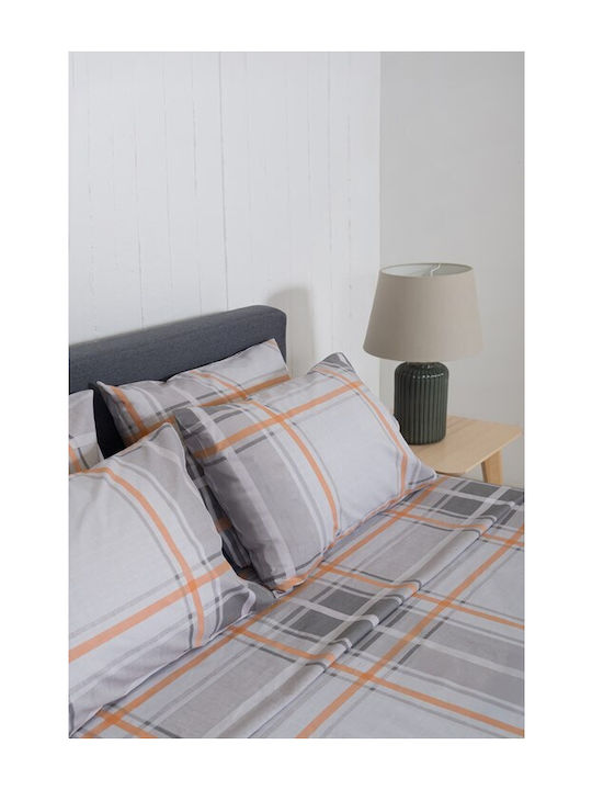 Naf Naf Summit Σετ Σεντόνια King Size 270x280εκ. Orange (4τμχ)