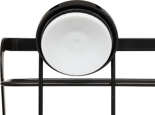 5Five Επιτοίχια Ραφιέρα Μπάνιου Μεταλλική 25.5x12x34cm Μαύρη