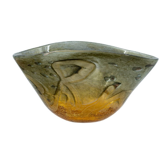 Artekko Sunset Dekorative Schüssel Glas Orange 30x22x15cm 1Stück