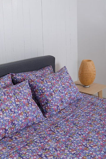 Naf Naf Summit Σετ Σεντόνια Υπέρδιπλα 240x270εκ. Lilac (4τμχ)