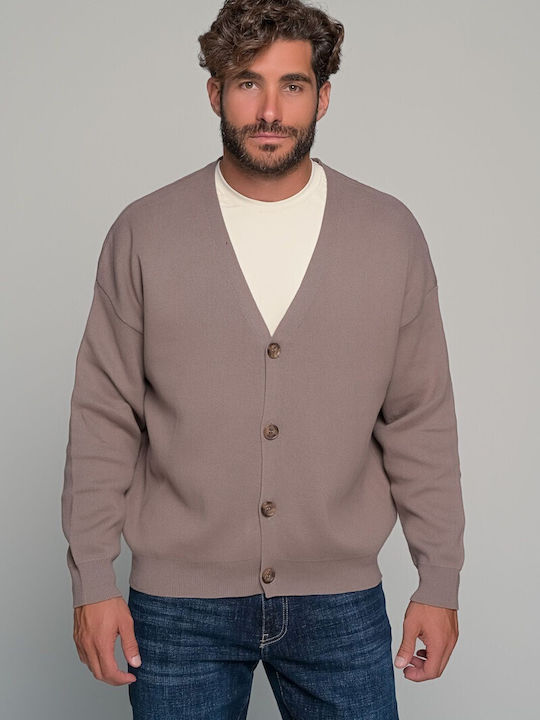 Herren Strickjacke mit Knöpfen Cigar