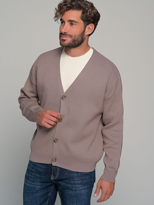 Herren Strickjacke mit Knöpfen Cigar