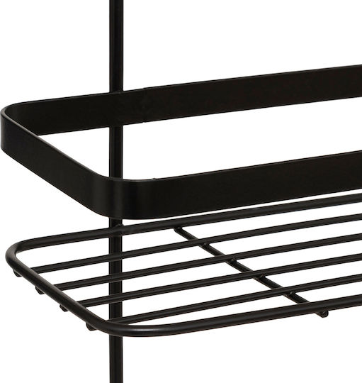 5Five Wall Mounted Bathroom Shelf Metallic 25.5x12x31cm Black