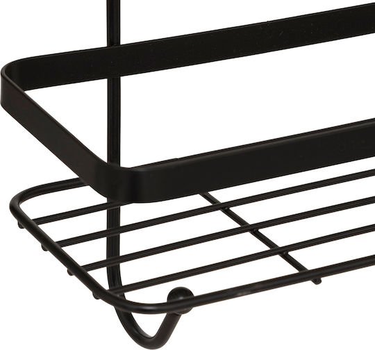 5Five Wall Mounted Bathroom Shelf Metallic 25.5x12x31cm Black