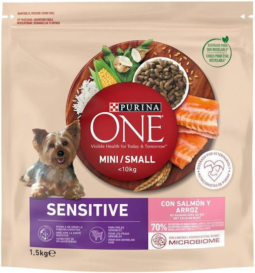 Purina One 1.5kg Dry Food for Small Breed Dogs with Salmon and Rice