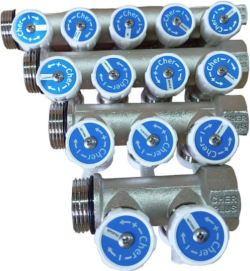 Συλλέκτης Evo 3/4" 3 Οπών Γωνιακός Cherbros