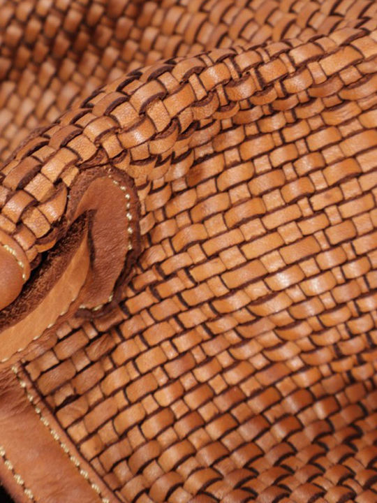 Leather Women's Shopper Bag Cognac