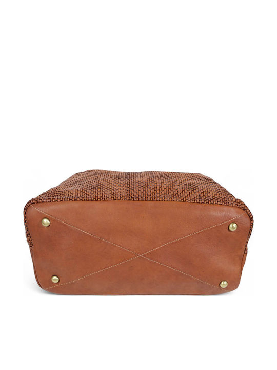Leather Women's Shopper Bag Cognac