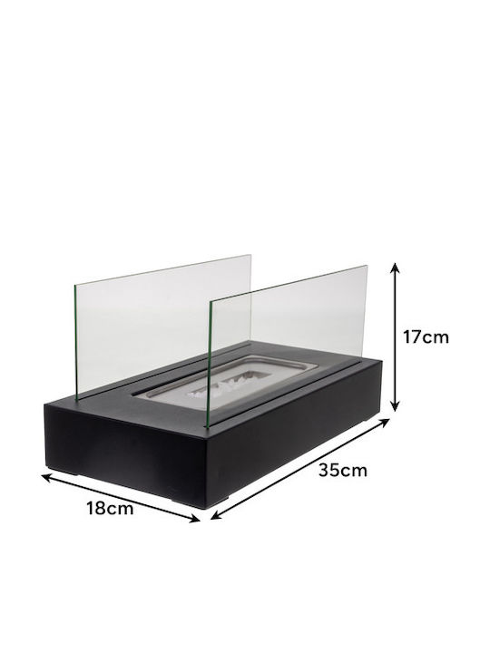 Focar Interior din metal Negru 35x18x17cm