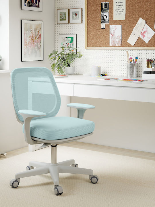 Vinsetto Office Chair with Adjustable Arms Light Green