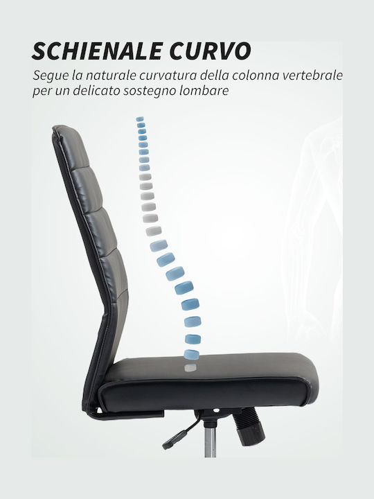 HomCom Office Chair with Adjustable Arms Black