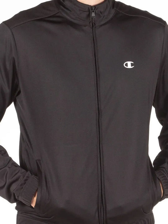 Tracksuit Set With Jacket Glossy Black