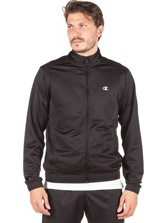 Tracksuit Set With Jacket Glossy Black