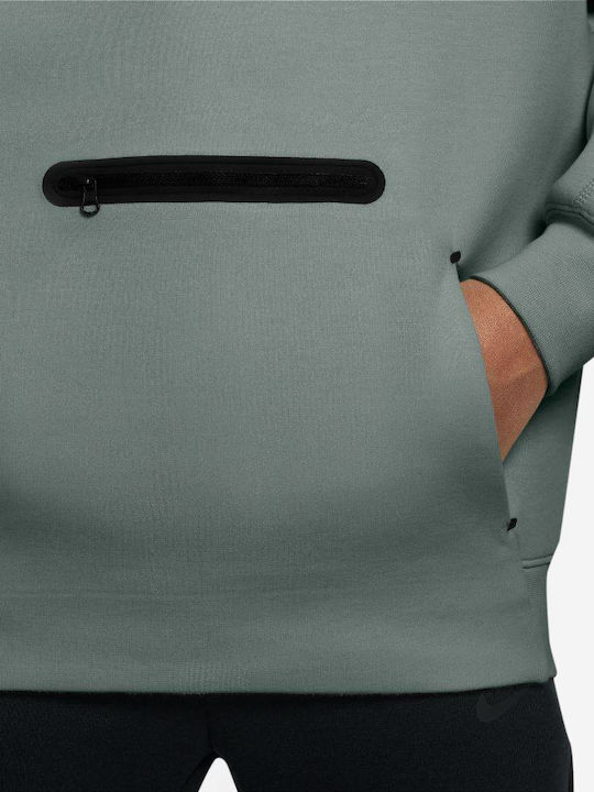 Fleece Kinder-Sweatshirt mit Kapuze Clay Grau Tech