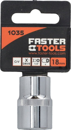Faster Tools Sockets with HEX Frame Host 1/2" Diameter 1/2" / 27