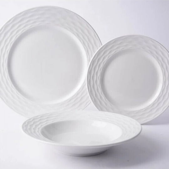 Secret de Gourmet White Porcelain Dinnerware Set 12pcs