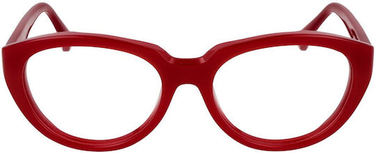 Max Mara Plastic Eyeglass Frame Cat Eye Red MM 5113 066