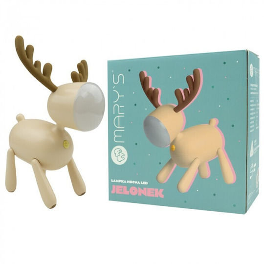 Kids Night Light Christmas Reindeer Beige