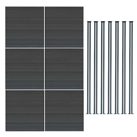 Material pentru Împrejmuire Grădină din Magazin online WPC 1buc Gray