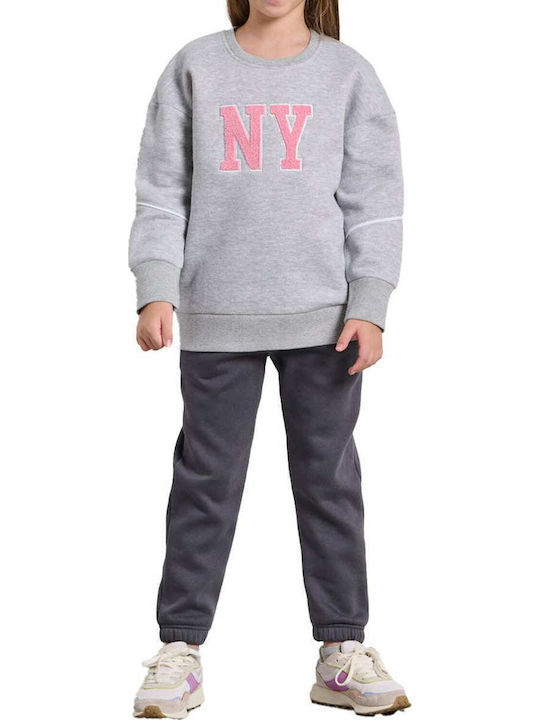 Παιδικό Φούτερ με Κουκούλα Γκρι Sweater