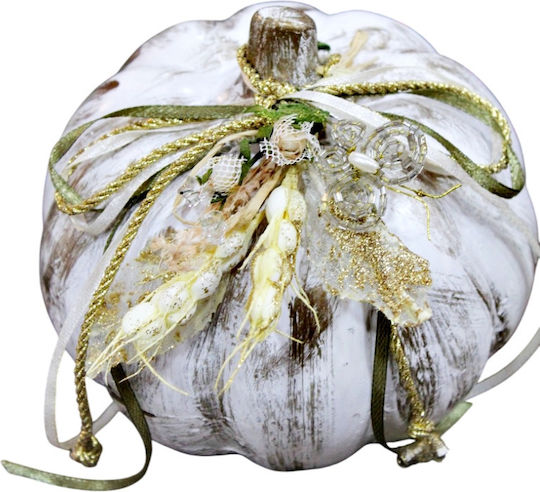 Gerakis Christmas White Candle 14x13.5cm