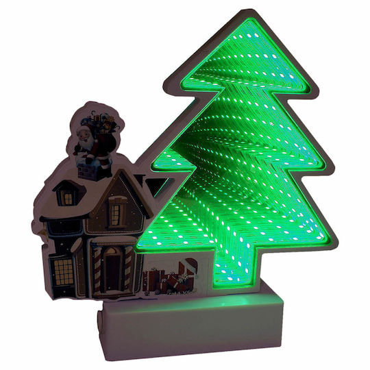 cu lumină LED Decorațiune de Crăciun Plastic Braduleț 20cm. Baterie Verde