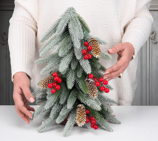 Decorațiune de Crăciun Plastic Braduleț Morus Aspect natural 40cm. Verde