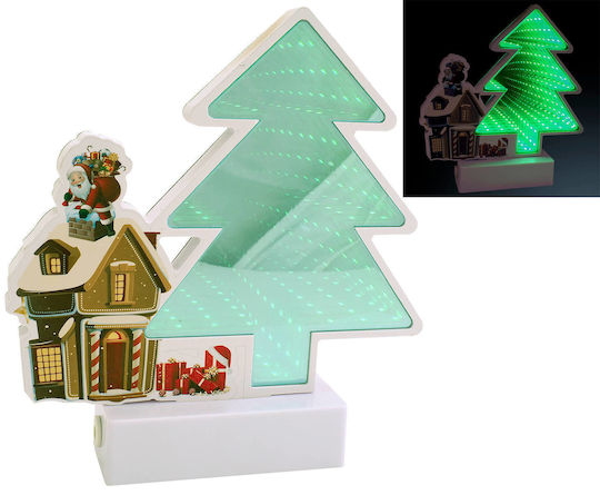 cu lumină LED Decorațiune de Crăciun Plastic Braduleț 20cm. Baterie Verde