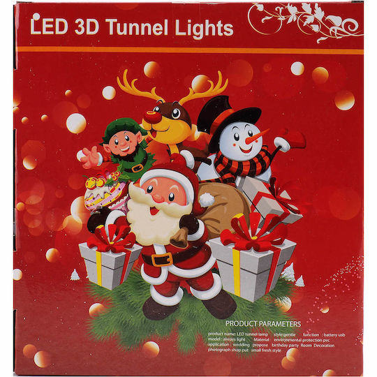 cu lumină LED Decorațiune de Crăciun Plastic Braduleț 20cm. Baterie Verde