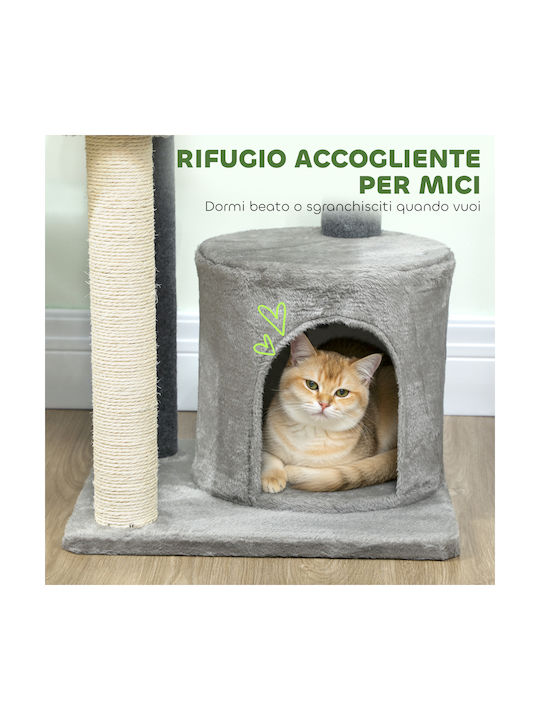Pawhut Stâlp pentru zgâriat pisici Copaci pentru pisici Gri 30x30cm