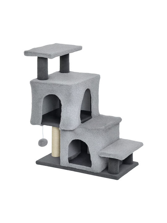 Pawhut Cats Scratching Post Gray 6x6cm