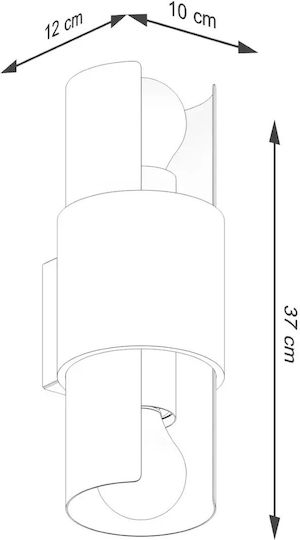 Sollux Classic Lamp Wall with Socket E27 White