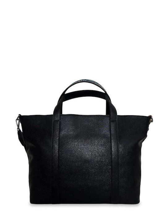 Women's Shoulder Tote Bag Safari Black