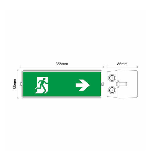 Olympia Electronics LED Φωτιστικό Ασφαλείας