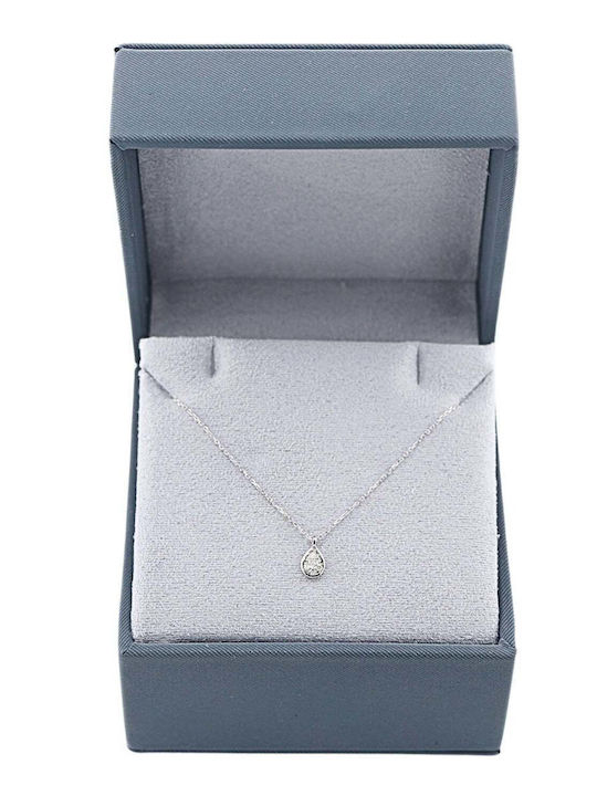 Sorelly с дизайн Сълза от Бяло злато 14K