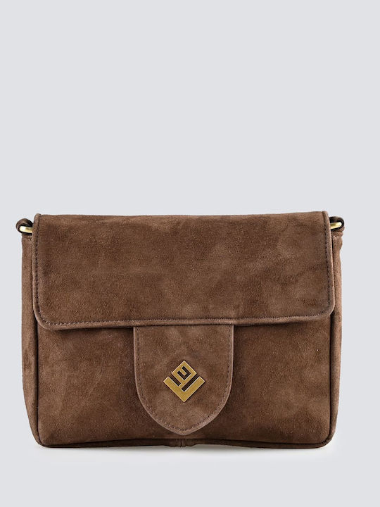 Leather Women's Shoulder Bag Suede Brown