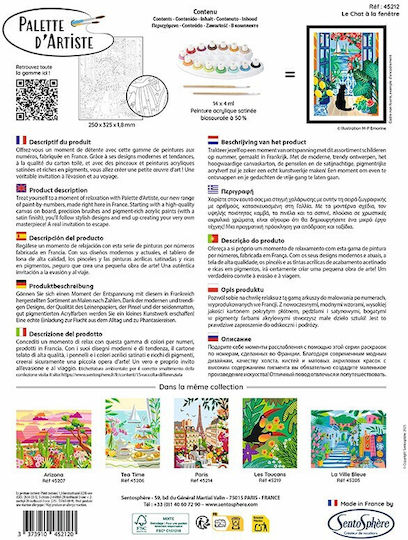 Sentosphere Palette D'artiste Paint By Numbers Γάτα Στο Παράθυρο 028-45212