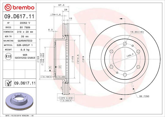 Brembo Brake Disc 09.d617.11