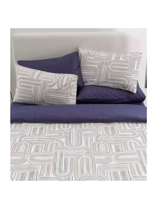 Vesta Home Sheet Sets King Size with Elastic 240x270+35cm. Lorena-1 Kaφe 4pcs