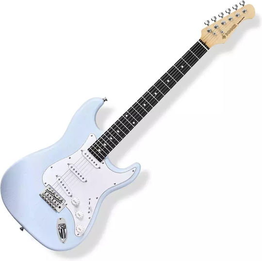 Donner Set Chitară Electrică Stratocaster Neagră cu Husă