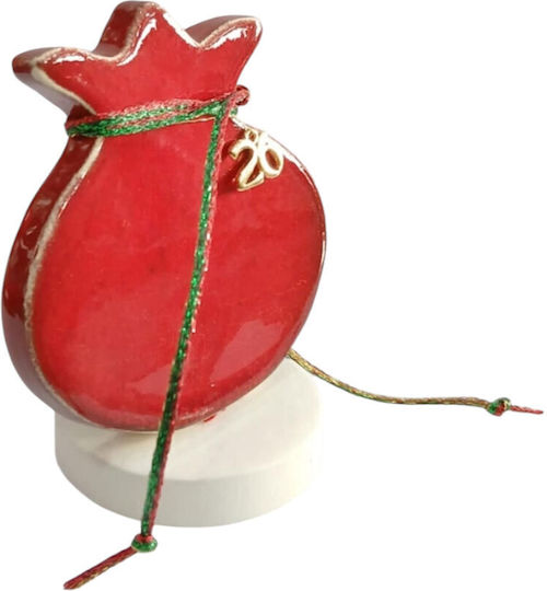 Kalliopi Silver Handmade Tabletop Lucky Charm Pomegranate Red Ceramic 2026 8x11cm 1pcs Kalliopi Silver Handmade Tabletop Lucky Charm Pomegranate Red Ceramic 2026 8x11cm 1pcs