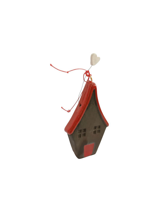 Kalliopi Silver Lucrat manual Suspendata Amulet Casa Negru Ceramic 2026 5x10cm 1buc