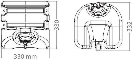 Lampa 151138 Πλαστικό Μπιτόνι με Κάνουλα 18lt