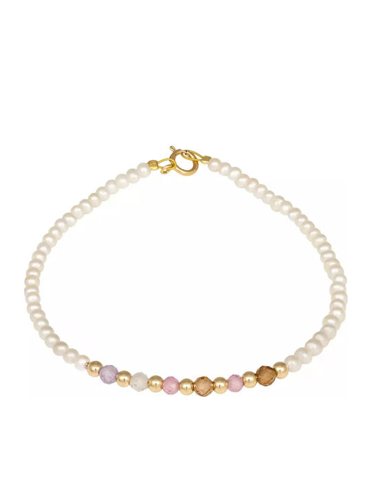 Damen Armband aus Gold 14K mit Perlen