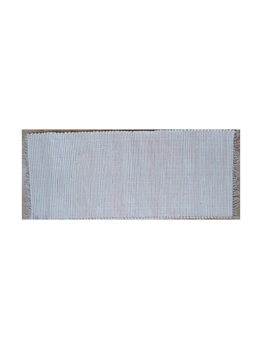Tzikas Carpets Natura 30160-020 Handmade Rug Rectangular Summer Cotton with Fringes Beige / Orange