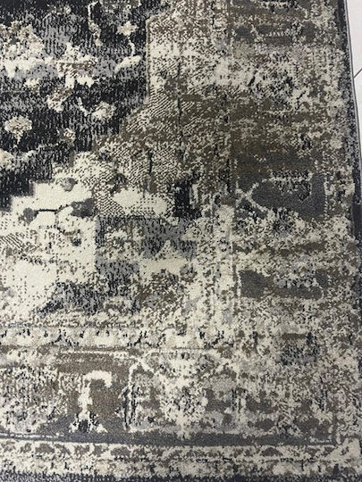 Frieze Teppich Rechteckig Synthetisch,Polyester/Cotton/Leather Antrasit