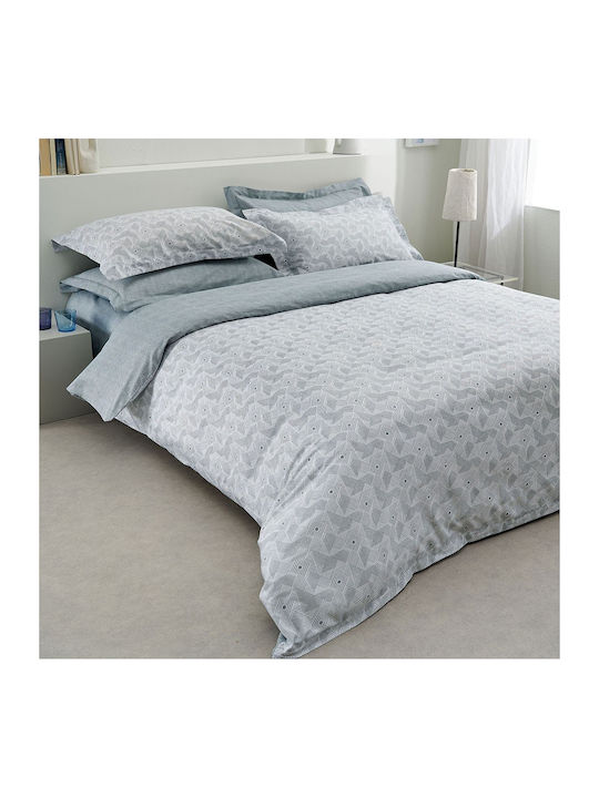 Vesta Home Sheet Sets King Size 280x270cm. Geneva Bay Leaf Mint 4pcs