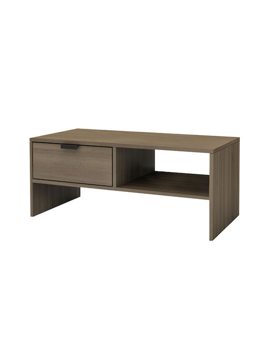Megapap Rechteckiger Zentraler Kaffeetisch Galaxy Holz Nussbaum M100xL50xH42cm