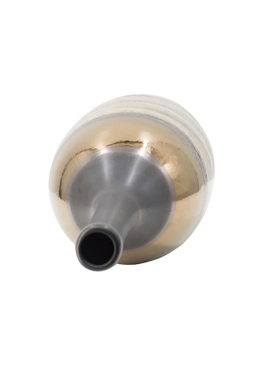 Artekko Evlub Dekorative Keramikvase Braun Bronze 13,5x13,5x48 cm