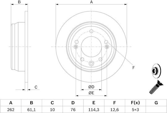 Bosch Brake Disc 0 986 479 508